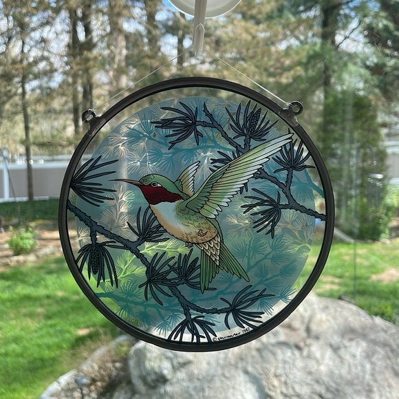 Vintage Glassmasters Hummingbird Suncatcher - Picture 1 of 5